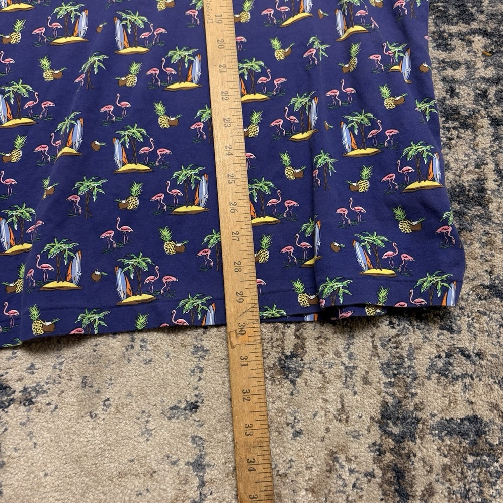 Polo Ralph Lauren Classic Fit Tropical Flamingo Print Knit Shirt 2XB EUC - Picture 4 of 7